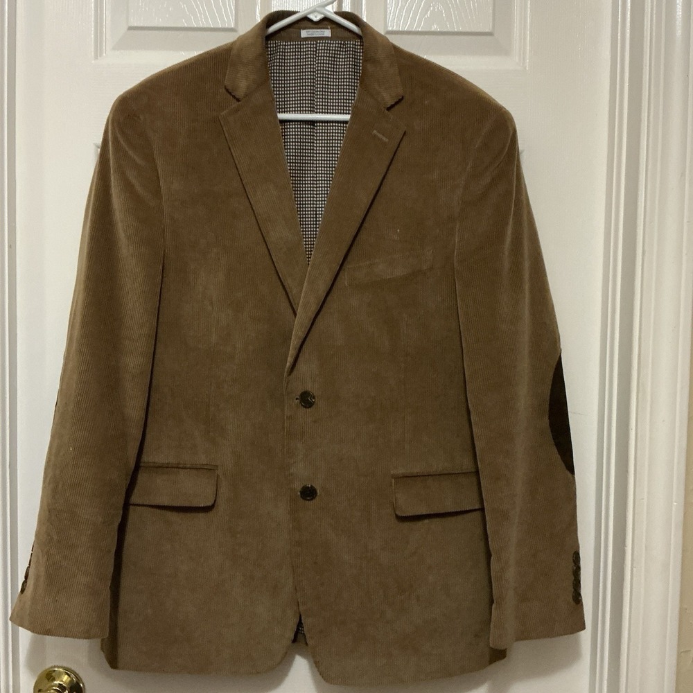 Saddlebred‎ Brown Heritage Corduroy Jacket Blazer Lined Elbow Patches Mens 40R